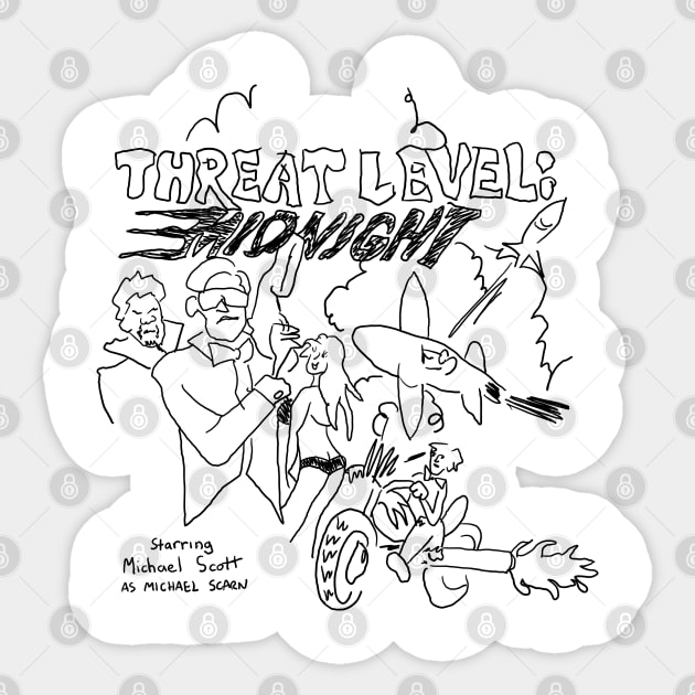 Threat Level Midnight Sketch Sticker by Meta Cortex